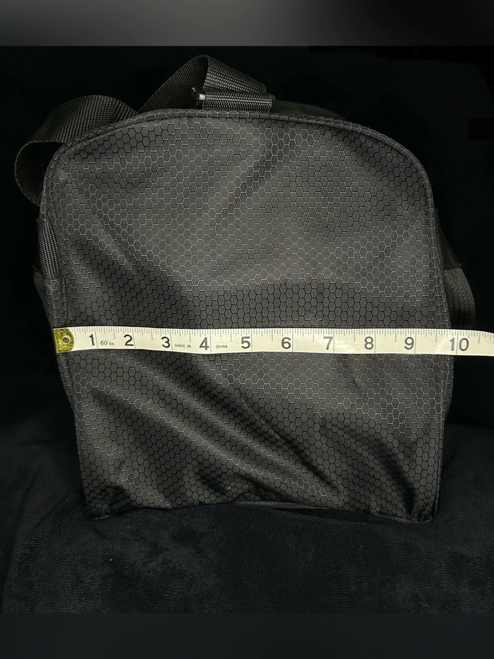 Reebok Black Duffel Bag with Metallic Rose Logo
